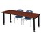 Regency Tables > Height Adjustable > Rectangular Mobile Table & Chair Sets, 60 W, 24 L, 23-34 H, Cherry MT6024CHAPCBK45NV - alternate 1